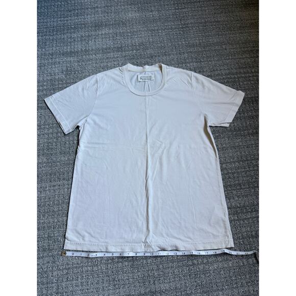 TWO Margiela off-white plain T-shirts - Size medium - Picture 1 of 4